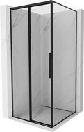 Mexen Rox kabina prysznicowa rozsuwana lewa 100 x 100 cm, czarna ramka, czarna -  8C2-100-100-70-70-L