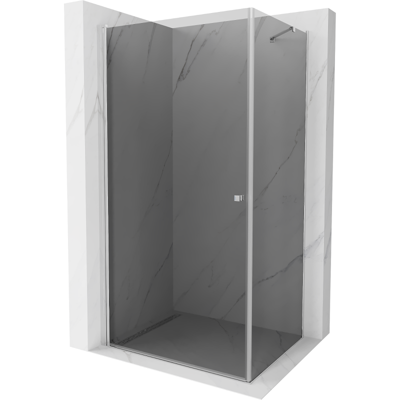 Mexen Pretoria kabina prysznicowa uchylna 90 x 70 cm, grafit, chrom - 852-090-070-01-40