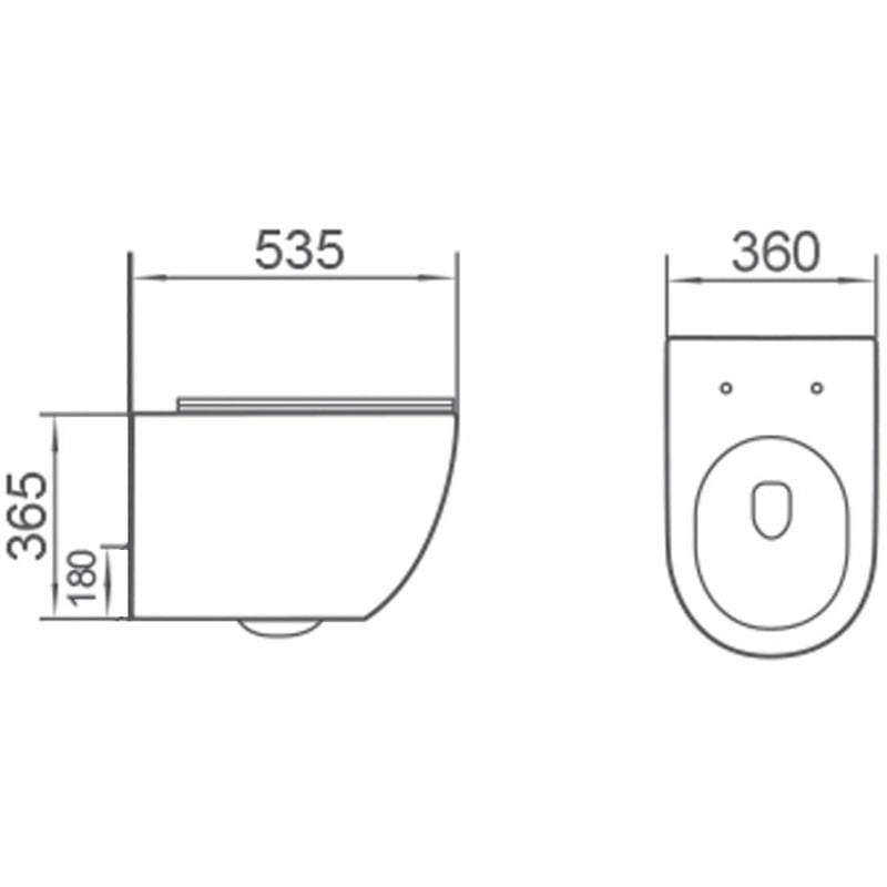 Mexen Lena miska wc Rimless z deską wolnoopadającą slim, duroplast, biała połysk - 3022L4000