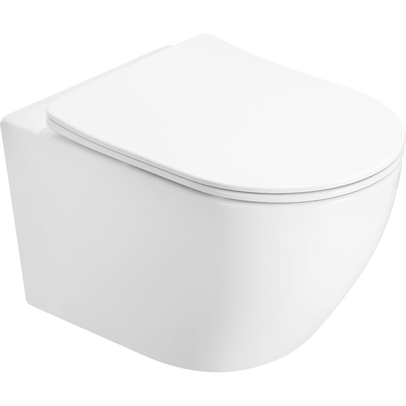 Mexen Lena 2.0  miska wc Rimless Tornado z deską wolnoopadającą slim, duroplast, biała połysk - 3022L4000T