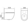 Mexen Lena 2.0  miska wc Rimless Tornado z deską wolnoopadającą slim, duroplast, biała połysk - 3022L4000T