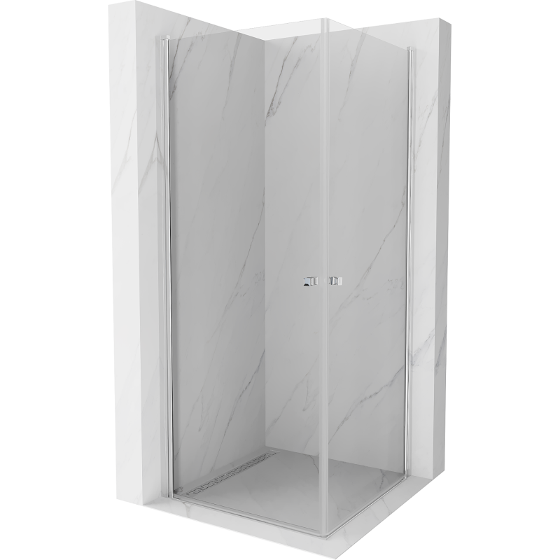 Mexen Pretoria Duo kabina prysznicowa uchylna 80 x 80 cm, transparent, chrom - 852-080-080-02-00