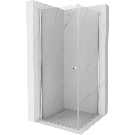 Mexen Pretoria Duo kabina prysznicowa uchylna 80 x 80 cm, transparent, chrom - 852-080-080-02-00