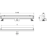 Mexen Flat Wall odpływ liniowy ścienny 2w1 90 cm, miedź szczotkowana - 1C30090