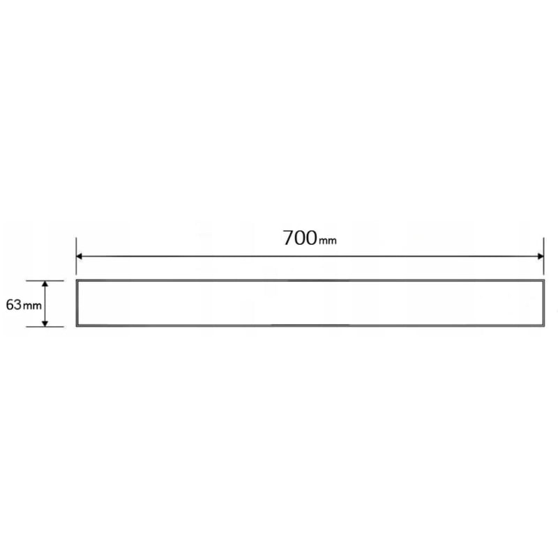 Mexen Flat M18 maskownica do odpływu liniowego 70 cm, gun gray szczotkowany - 1E23070
