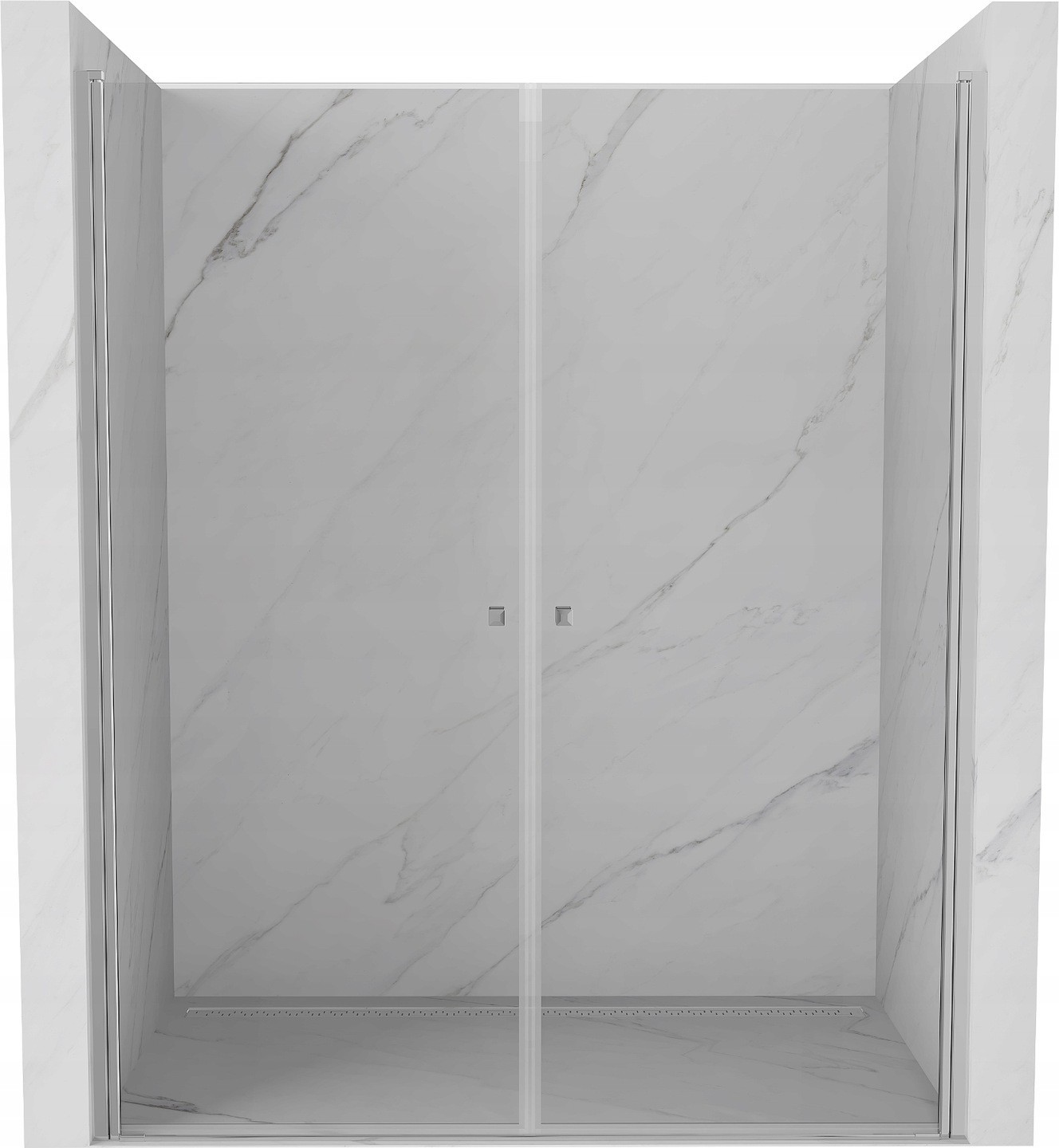 Mexen Pretoria Duo drzwi prysznicowe uchylne 160 cm, transparent, chrom - 852-160-000-02-00