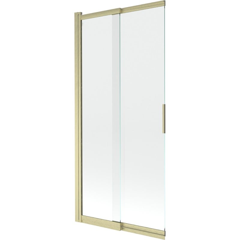 Mexen Fox parawan nawannowy 2-skrzydłowy przesuwny 85 x 150 cm, transparent, złoty szczotkowany - 891-085-002-55-00