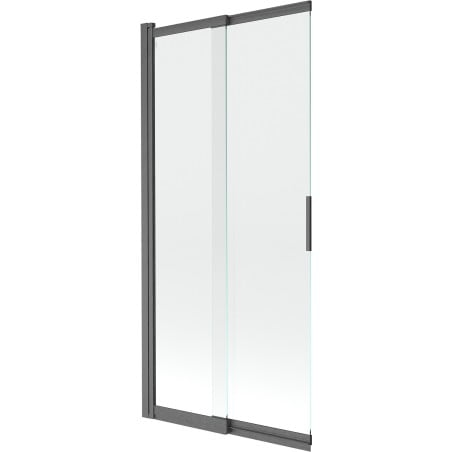 Mexen Fox parawan nawannowy 2-skrzydłowy przesuwny 85 x 150 cm, transparent, gun gray szczotkowany - 891-085-002-66-00