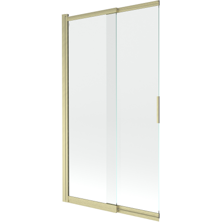 Mexen Fox parawan nawannowy 2-skrzydłowy przesuwny 100 x 150 cm, transparent, złoty szczotkowany - 891-100-002-55-00