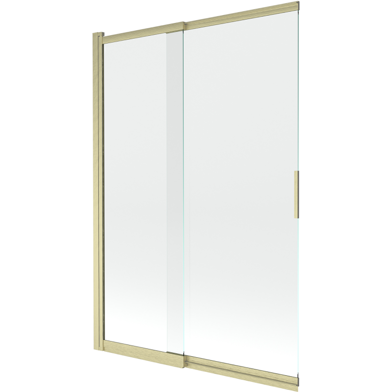 Mexen Fox parawan nawannowy 2-skrzydłowy przesuwny 120 x 150 cm, transparent, złoty szczotkowany - 891-120-002-55-00