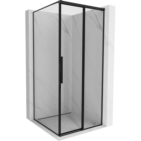 Mexen Rox kabina prysznicowa rozsuwana prawa 90 x 90 cm, czarna ramka, czarna -  8C2-090-090-70-70-P