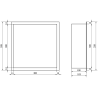 Mexen X-Wall-R półka wnękowa z kołnierzem 30 x 30 cm, miedź szczotkowana - 19C0303010