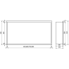 Mexen X-Wall-R półka wnękowa z kołnierzem 60 x 30 cm, gun gray szczotkowany - 19E0603010