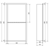 Mexen X-Wall-R półka wnękowa z kołnierzem i półką 60 x 30 cm, gun gray szczotkowany - 19E0603010S