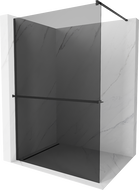 Mexen Kioto+ ścianka prysznicowa z półką Walk-in 80 x 200 cm, grafit, czarna - 800-080-121-70-40