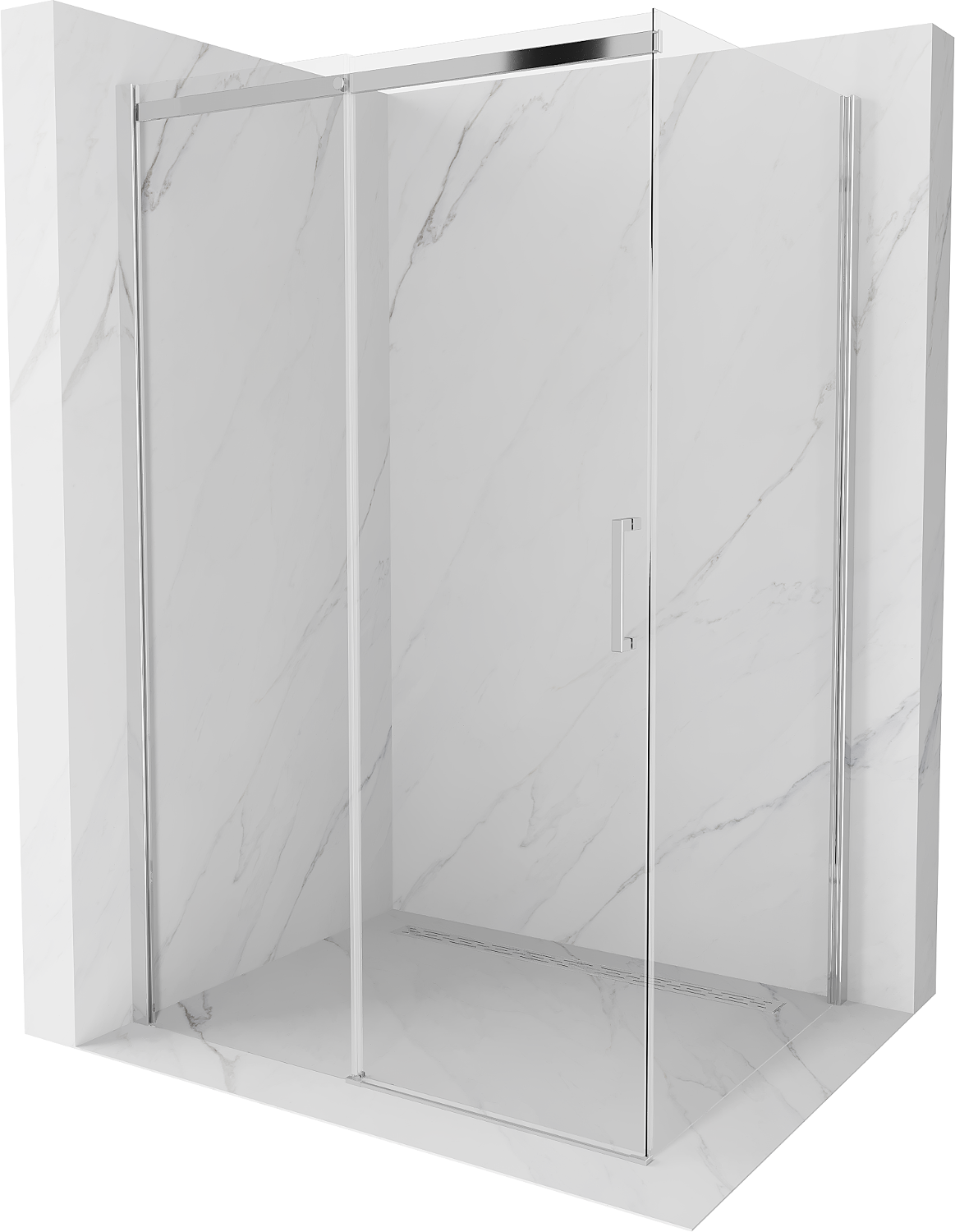 Mexen Omega kabina prysznicowa rozsuwana 130 x 90 cm, transparent, chrom - 825-130-090-01-00