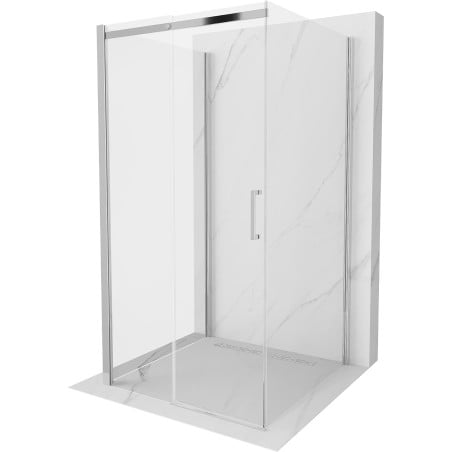 Mexen Omega-3S kabina prysznicowa 3-ścienna, rozsuwana 100 x 100 cm, transparent, chrom - 825-100-100-01-00-3S