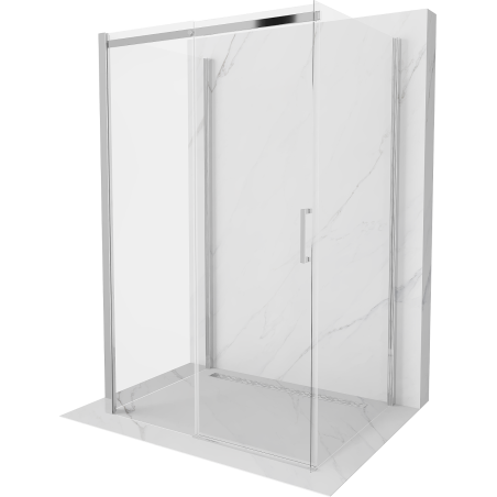 Mexen Omega-3S kabina prysznicowa 3-ścienna, rozsuwana 110 x 80 cm, transparent, chrom - 825-110-080-01-00-3S