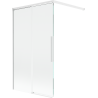 Mexen Rox parawan nawannowy 2-skrzydłowy rozsuwany 100 x 150 cm, transparent, biały - 8C9-100-003-20-00