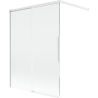 Mexen Rox parawan nawannowy 2-skrzydłowy rozsuwany 120 x 150 cm, transparent, biały - 8C9-120-003-20-00