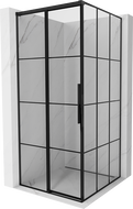 Mexen Rox kabina prysznicowa rozsuwana lewa 90 x 90 cm, czarna kratka, czarna -  8C2-090-090-70-77-L