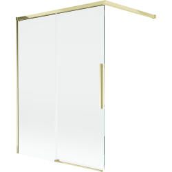 Mexen Rox parawan nawannowy 2-skrzydłowy rozsuwany 120 x 150 cm, transparent, złoty - 8C9-120-003-50-00