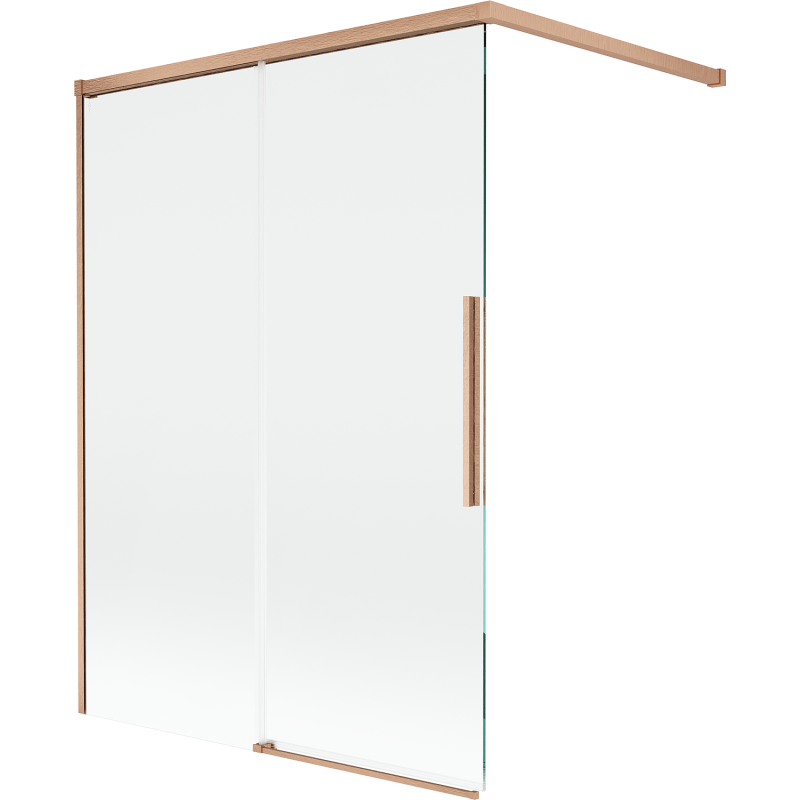 Mexen Rox parawan nawannowy 2-skrzydłowy rozsuwany 120 x 150 cm, transparent, miedź szczotkowana - 8C9-120-003-65-00