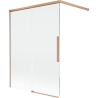 Mexen Rox parawan nawannowy 2-skrzydłowy rozsuwany 120 x 150 cm, transparent, miedź szczotkowana - 8C9-120-003-65-00