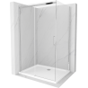 Mexen Omega kabina prysznicowa rozsuwana 100 x 80 cm, transparent, chrom + brodzik Flat - 825-100-080-01-00-4010