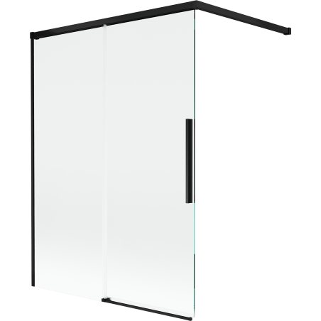 Mexen Rox parawan nawannowy 2-skrzydłowy rozsuwany 120 x 150 cm, transparent, czarny - 8C9-120-003-70-00