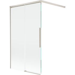 Mexen Rox parawan nawannowy 2-skrzydłowy rozsuwany 100 x 150 cm, transparent, nikiel szczotkowany - 8C9-100-003-97-00