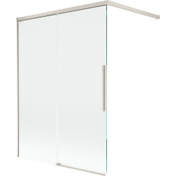 Mexen Rox parawan nawannowy 2-skrzydłowy rozsuwany 120 x 150 cm, transparent, nikiel szczotkowany - 8C9-120-003-97-00