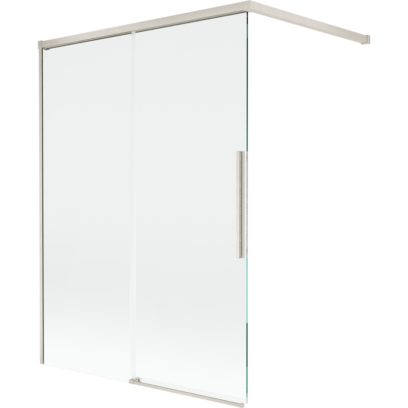 Mexen Rox parawan nawannowy 2-skrzydłowy rozsuwany 120 x 150 cm, transparent, nikiel szczotkowany - 8C9-120-003-97-00