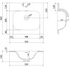 Mexen Orio szafka łazienkowa 50 cm z umywalką Vela, 1 szuflada, czarna połysk/czarna mat - 91A10-05047-1-BF70-W23M71
