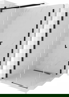 Mexen Omega kabina prysznicowa rozsuwana 100 x 100 cm, transparent, czarna - 825-100-100-70-00