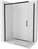 Mexen Omega kabina prysznicowa rozsuwana 130 x 70 cm, transparent, czarna - 825-130-070-70-00