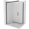 Mexen Omega kabina prysznicowa rozsuwana 130 x 80 cm, transparent, czarna - 825-130-080-70-00