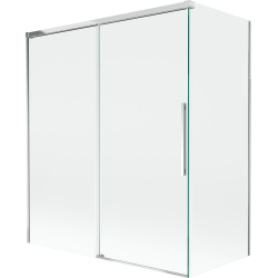 Mexen Rox parawan nawannowy 2-skrzydłowy rozsuwany 140 + 70 x 150 cm, transparent, chrom - 8C9-140-070-01-00