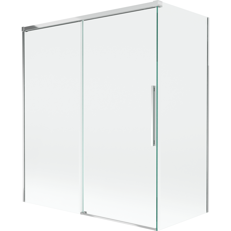 Mexen Rox parawan nawannowy 2-skrzydłowy rozsuwany 140 + 70 x 150 cm, transparent, chrom - 8C9-140-070-01-00