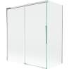 Mexen Rox parawan nawannowy 2-skrzydłowy rozsuwany 140 + 70 x 150 cm, transparent, chrom - 8C9-140-070-01-00