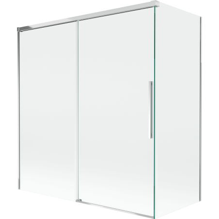 Mexen Rox parawan nawannowy 2-skrzydłowy rozsuwany 150 + 70 x 150 cm, transparent, chrom - 8C9-150-070-01-00