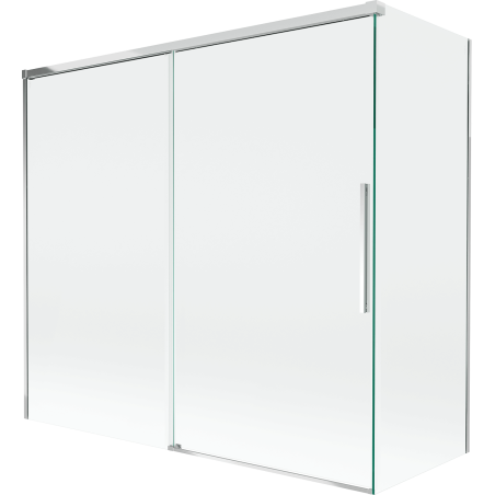 Mexen Rox parawan nawannowy 2-skrzydłowy rozsuwany 170 + 70 x 150 cm, transparent, chrom - 8C9-170-070-01-00