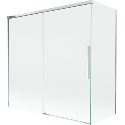 Mexen Rox parawan nawannowy 2-skrzydłowy rozsuwany 160 + 75 x 150 cm, transparent, chrom - 8C9-160-075-01-00