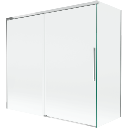 Mexen Rox parawan nawannowy 2-skrzydłowy rozsuwany 170 + 80 x 150 cm, transparent, chrom - 8C9-170-080-01-00