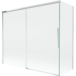 Mexen Rox parawan nawannowy 2-skrzydłowy rozsuwany 180 + 80 x 150 cm, transparent, chrom - 8C9-180-080-01-00
