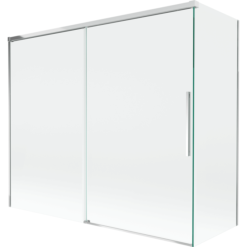 Mexen Rox parawan nawannowy 2-skrzydłowy rozsuwany 180 + 80 x 150 cm, transparent, chrom - 8C9-180-080-01-00