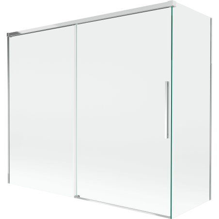 Mexen Rox parawan nawannowy 2-skrzydłowy rozsuwany 180 + 80 x 150 cm, transparent, chrom - 8C9-180-080-01-00