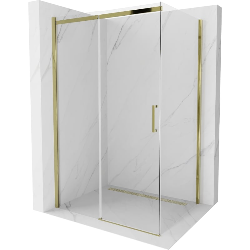 Mexen Omega kabina prysznicowa rozsuwana 110 x 90 cm, transparent, złota - 825-110-090-50-00