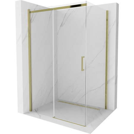Mexen Omega kabina prysznicowa rozsuwana 120 x 70 cm, transparent, złota - 825-120-070-50-00