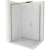 Mexen Omega kabina prysznicowa rozsuwana 130 x 100 cm, transparent, złota - 825-130-100-50-00
